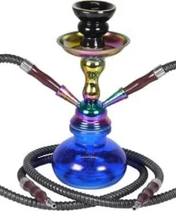 Shisha „Sinai/Rainbow“ blau 2er/25cm