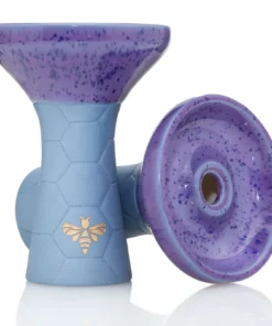 Bee Hookah Phunnel Light Blue – Half Glazed Violet Blue