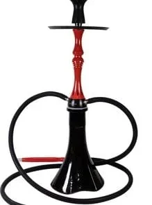 SHISTAR Shisha „Cairo“ schwarz/rot 2er/65cm