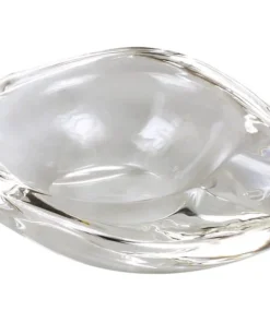 Zigarrenascher Kristallglas oval transparent 1 Ablage
