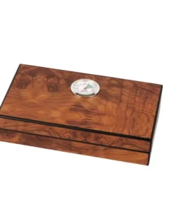 Mini Zigarren-Humidor Wurzelholzdekor matt fuer ca. 4 Zig.