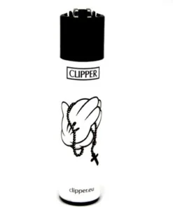 Clipper Feuerzeug Cartoon Hands weiß