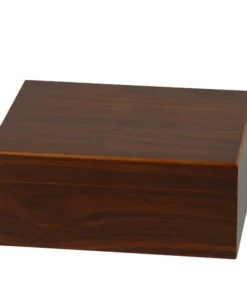 Humidor Walnut Dekor dunkel fuer ca. 25 Zigarren
