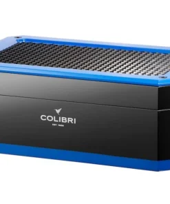 COLIBRI Humidor „Rally“ schwarz/blau fuer ca. 100 Zigarren