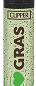 Clipper Feuerzeug Hanf + Gras 7v8