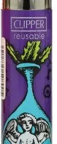 Clipper Feuerzeug Medieval Theme 3 3v4 Engel in Flasche