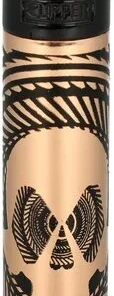 Clipper Feuerzeug Metall Amazing Skull Rosegold
