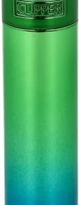 Clipper Feuerzeug Metall Peacock Glanz Grün/Blau