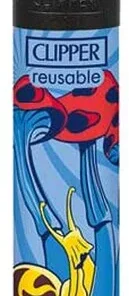 Clipper Feuerzeug Mushroom Animals 3v4 Schnecke mit Pilze