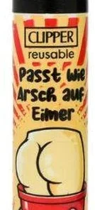 Clipper Feuerzeug Passt! 1v4 Passt wie Arsch auf Eimer