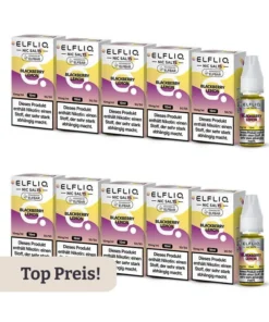 10er Pack E-Liquid Nikotinsalz ELFBAR Elfliq Blackberry Lemon 10mg