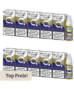 10er Pack E-Liquid Nikotinsalz ELFBAR Elfliq Blue Razz Lemonade 10mg