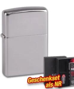 ZIPPO Set / Zippo chrom poliert + Geschenkset als NR