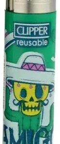 Clipper Feuerzeug Stiker Skulls 4v4