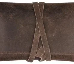 Drehertasche Leder used look braun