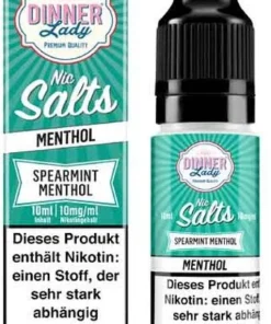 Dinner Lady Liquid Spearmint Menthol Nic Salt 10ml 10mg