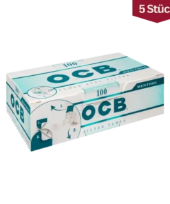 Bundle: OCB Hülsen Menthol Zigarettenhülsen (5×100 Hülsen)