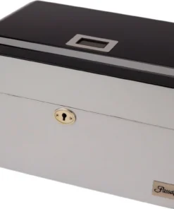 PASSATORE Humidor schwarz/silber glänzend, 20-30 Zigarren
