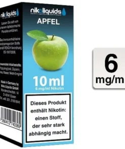E-Liquid NIKOLIQUIDS Apfel 6 mg Nikotin