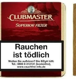 Clubmaster 230 Superior Filter Red Zigarillo Stange (5×20)
