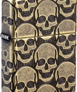 ZIPPO Armor Case messing 540 graviert „Skulls“ 60007234