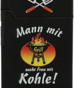 Easy Torch 8 Jet Feuerzeug Relief Born to Grill Mann mit Grill