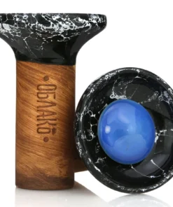 Oblako Flow Blue on Black Marble