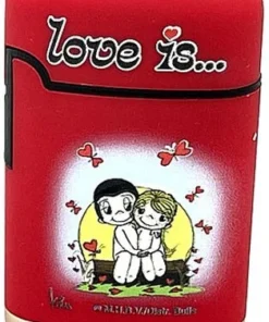 Easy Torch Love is Händchen halten Motiv Feuerzeug rot