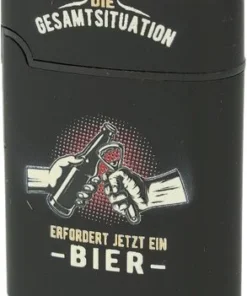 Easy Torch Relief Bier Feuerzeug Schwarz 3v4