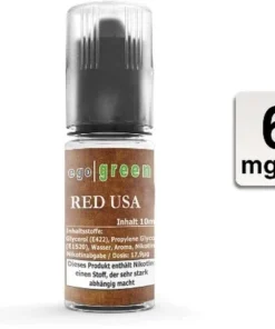 Ego Green E-Liquid Red Usa Tobacco 6mg