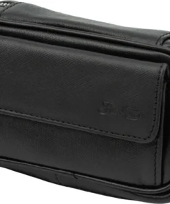 PASSATORE Pfeifentasche Leder schwarz 3er