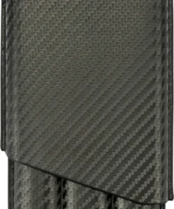 Zigarren Schiebe-Etui Lederoptik Carbondesign 3er