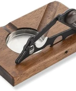 Fox Knives Tisch-Zigarrenschneider mit Ascher Schwarz matt
