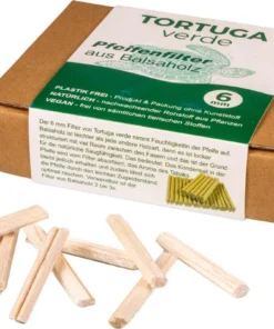 Tortuga verde Pfeifenfilter aus Balsa 6mm, Inh. 68 Fil.