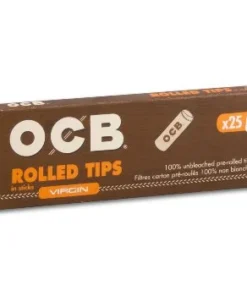 OCB Rolltips Unbleached Virgin – Display mit 25 Packungen