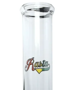 Bong Glas Rasta gebogen 33 cm hoch