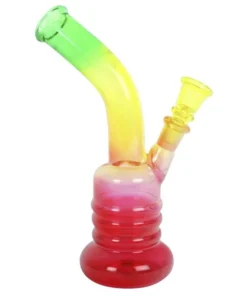Bong Glas Rainbow gebogen 22 cm hoch