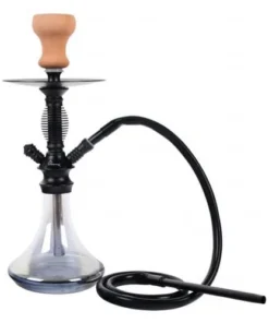 Shisha ACHILLES schwarz 42cm 1 Anschluss