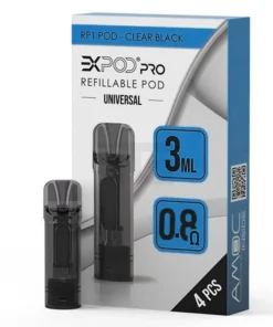 Expod Pro – RP2 Leerpod – 0.8 Ohm – Clear Black – 4 Stück