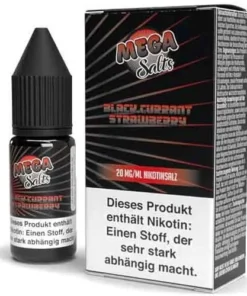 Mega Salts Blackcurrant Strawberry Nikotinsalz Liquid 10ml 20mg