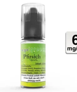 E-Liquid EGO GREEN Pfirsich 6 mg