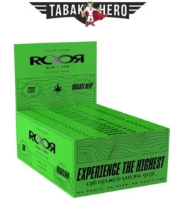 ROOR – Organic Hemp slim / Longpapes mit Filtertips von OCB (32 Blatt + Tip)
