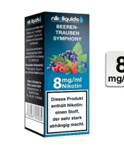 E-Liquid NIKOLIQUIDS Beeren Trauben Symphony 8 mg 50 PG / 50 VG