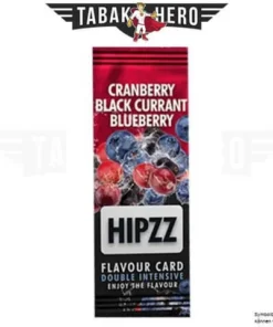 HIPZZ Aroma Card Cranberry black Currant Blueberry (wie Rizla) Aroma Alternative 1 Stück