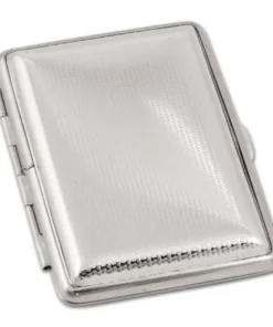 Zigarettenetui Metall 14er Nickel Punktdekor mit Gummizug