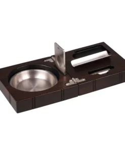 Zig.-Set „Walnut“ mit Ascher, Cutter, Rundcutter