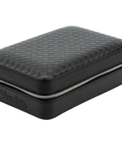 PASSATORE Reisehumidor Lederoptik schwarz RV fuer ca. 4 Zig.