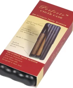 Zigarrenetui Perfecto schwarz/verstellbar15-22cm/ 2cm 3er