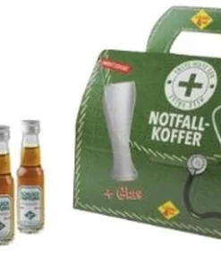 Weisenbach Notfall-Koffer 30% Vol. 3x20ml Liköre mit Miniatur Weizenbierglas