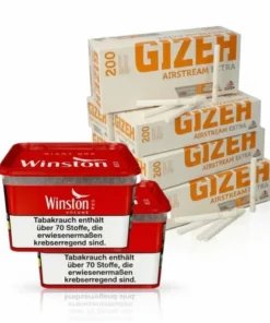 Winston 310g Tabak + Gizeh 1200 Hülsen Sparpaket